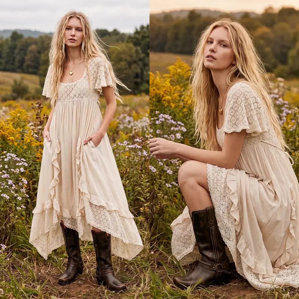 Free People Cream Lace Maxi Dress XS. $108 - Picture 2 of 16